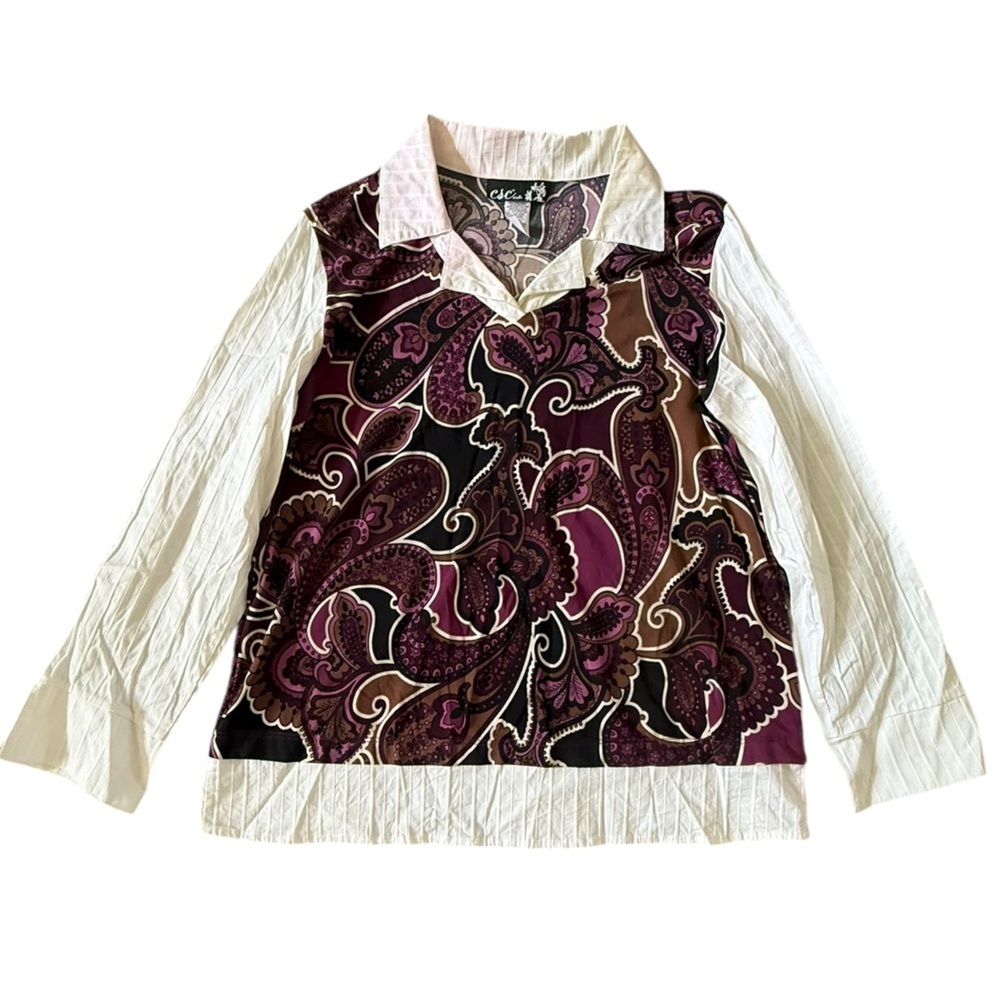 CSC Studio Made in USA Paisley Blouse - Size M